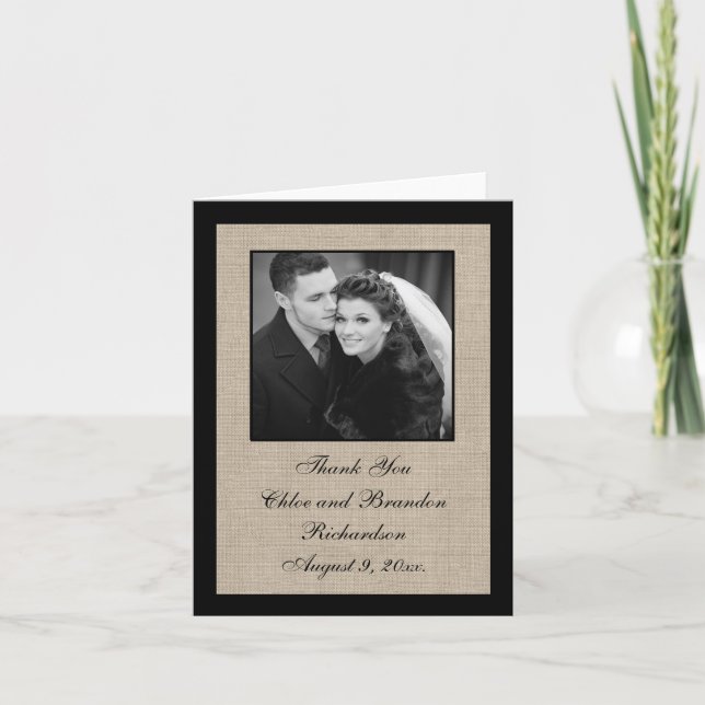 Cartão de Agradecimento de Sacaria Simplesmente Pe (Frente)