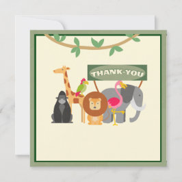 Cartão de Agradecimento de Safari de Aniversário I