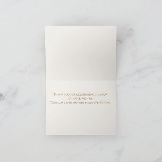 Cartão de Agradecimento de Segundo Casamento Minim