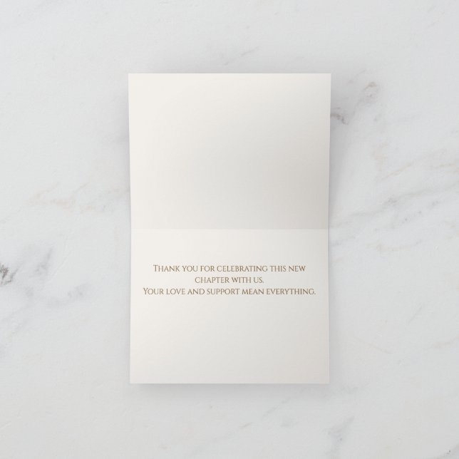 Cartão de Agradecimento de Segundo Casamento Minim (Interior)