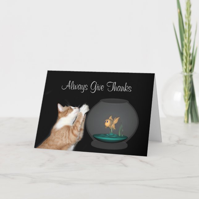 Cartão De Agradecimento Dê sempre obrigados (Frente)