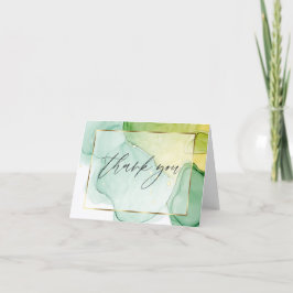 Cartão de Agradecimento de Tinta Alcoólica Abstrat