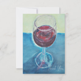 Cartão de Agradecimento de Vinho Editável | Arte d