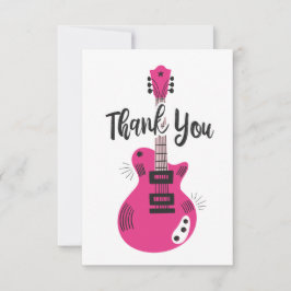 Cartão de agradecimento de violão Rock N Roll