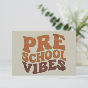 Cartão De Agradecimento De volta às aulas primeiro dia da pré-escola Groov