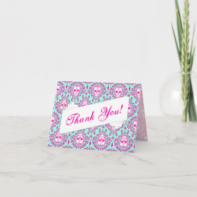 Cartão De Agradecimento Dead Damask - Custom Thank You Card (Frente)