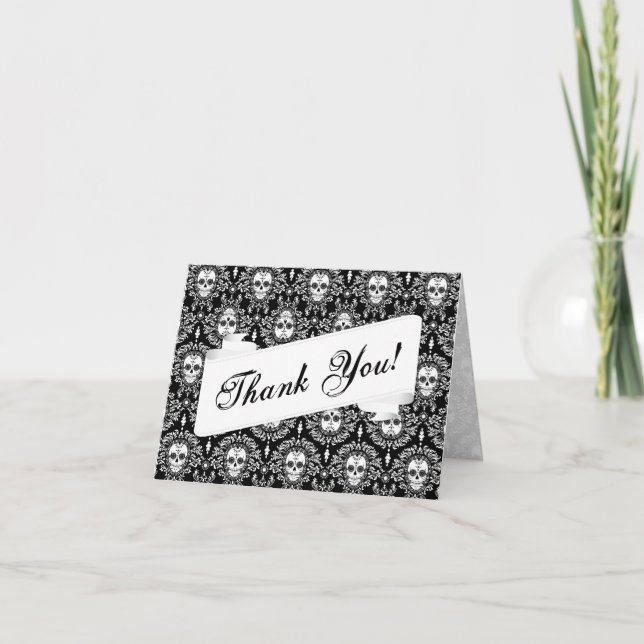 Cartão De Agradecimento Dead Damask - Custom Thank You Card (Frente)