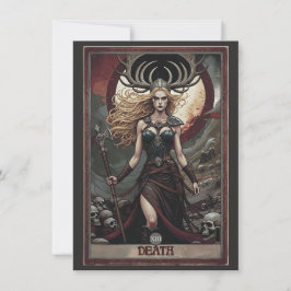 Cartão De Agradecimento Death Tarot Art Flat Thank You Card