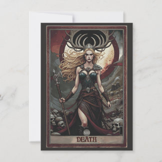 Cartão De Agradecimento Death Tarot Art Flat Thank You Card