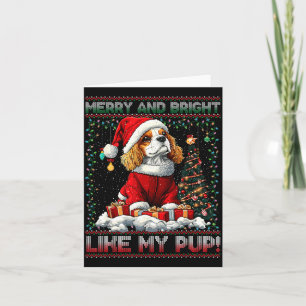 Cartão De Agradecimento Decoração de árvore de Natal do Cavalier King Char