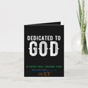 CARTÃO DE AGRADECIMENTO DEDICADO A DEUS BRANCO PERSONALIZÁVEL LEGAL