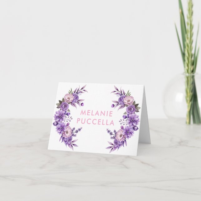 Cartão De Agradecimento Deep Pink Floral Baby Shower Thank You Card Design (Frente)