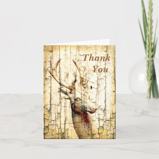 Cartão De Agradecimento Deer Thank You (Frente)