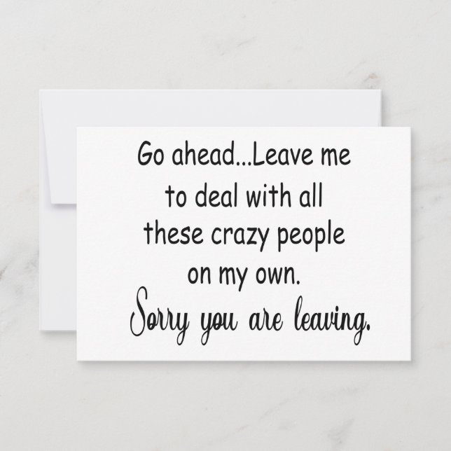 Cartão De Agradecimento deixando presentes engraçados para o colega (Frente)