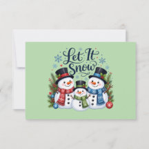 Deixe a Família de Bonecos de Neve Cair Neve