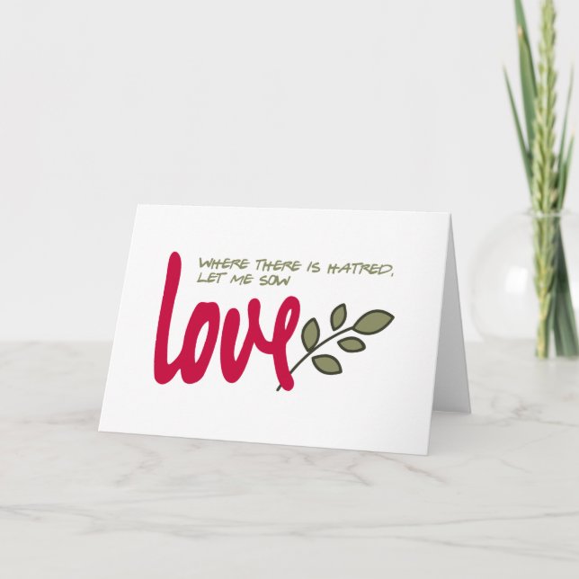 Cartão De Agradecimento Deixe-me mostrar amor (Frente)