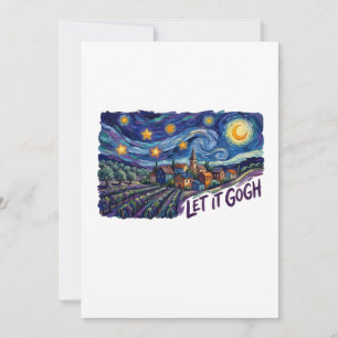 Cartão De Agradecimento Deixe que Gogh" apresenta pintura de Gogh com arte