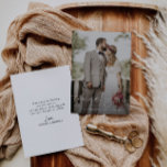 Cartão De Agradecimento deliciosa carta obrigado de casamento você foto<br><div class="desc">Um belo design de roteiro delicado com uma imagem maravilhosa da noiva e do noivo. Adicione um obrigado pessoal que você envia no verso.</div>