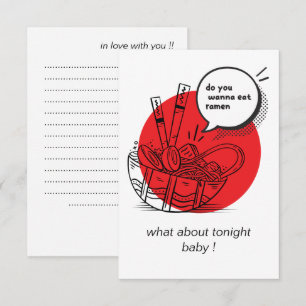 Cartão De Agradecimento Delicioso Ramen Kawaii - Comida Japonesa Divertida