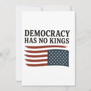 Cartão De Agradecimento Democracia Não Tem Rei Anti Trump EUA