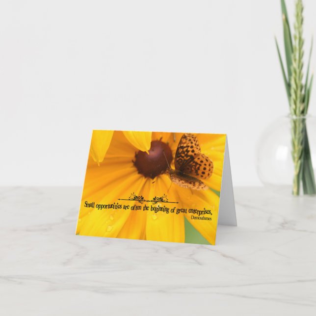 Cartão De Agradecimento Demóstenes "Oportunidades" de Cotação Inspiraciona (Frente)