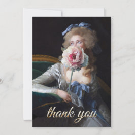 Cartão De Agradecimento Demure with Pink Peony