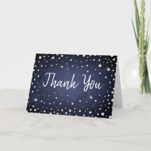 Cartão De Agradecimento Denim and Pearls Thank you Card