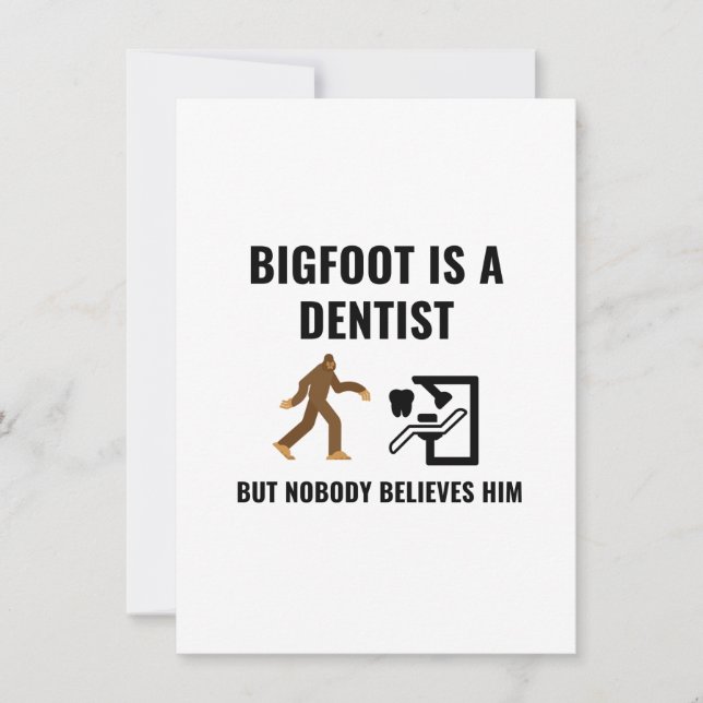 CARTÃO DE AGRADECIMENTO DENTIST BIGFOOT (Frente)