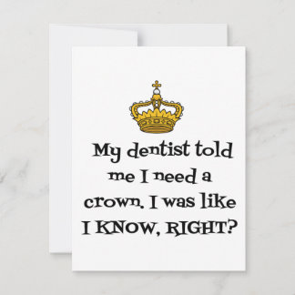 CARTÃO DE AGRADECIMENTO DENTISTA CROWN