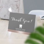 Cartão De Agradecimento Dentista Rosa de Dentista de Fronteira Dourada Obr<br><div class="desc">Fronteira Dourada De Rosa Dentista Dentista Branca De Dentista Branca,  Obrigado Cartões.</div>