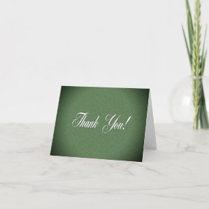 Cartão De Agradecimento Dentro Verde Shimmering Obrigado