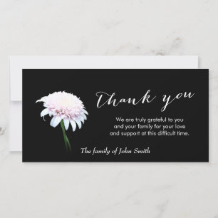 Cartão De Agradecimento Depois do Funeral White Daisy Memorial Obrigado