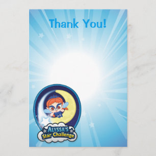 Cartão De Agradecimento Desafio da estrela de Alyssa