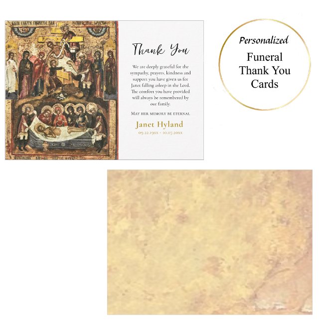 Cartão De Agradecimento Descida do Funeral Cruzado Ortodoxo (Criador carregado)