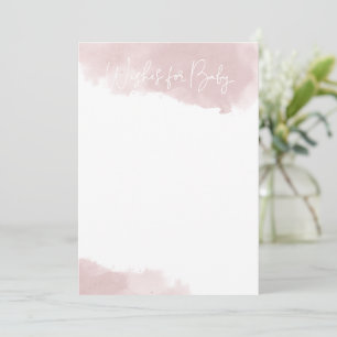 Cartão De Agradecimento Desejo de Aquarela Rosa Esbranquiçada para Placas