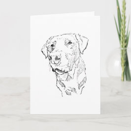 Cartão De Agradecimento Desenho de Cachorro Labrador Retriever