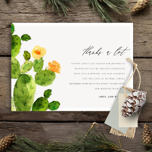 Cartão De Agradecimento DESENHO DE CACTO DE FLOR DE Aquarela VERDE OBRIGAD