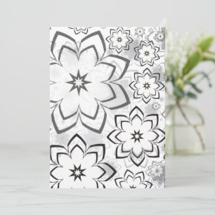 Cartão De Agradecimento Desenho Floral 11