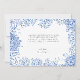 Cartão de Agradecimento Desenho Gráfico de Flores