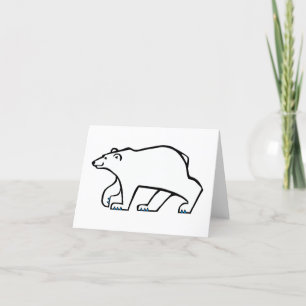 Cartão De Agradecimento Desenho manual - BEAR POLAR - Vida selvagem árctic