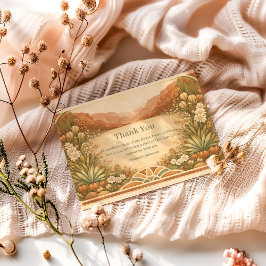 Cartão De Agradecimento Desert Wildflower Garden Birthday