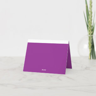 Cartão De Agradecimento Design com um espantoso fundo roxo e branco