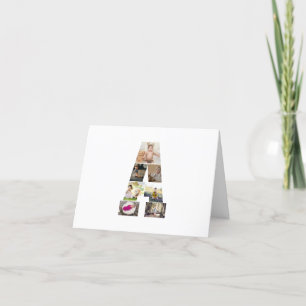 Cartão De Agradecimento Design da sua própria letra A Colagem de fotos