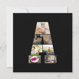 Cartão De Agradecimento Design da sua própria letra A Colagem de fotos