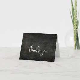 Cartão De Agradecimento Design Dark Vintage, Cream Typografia 30 Obrigado