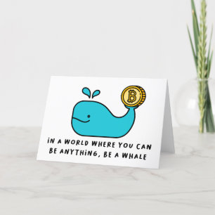 Cartão De Agradecimento Design de Baleia Bitcurrency - 'Seja Qualquer Cois