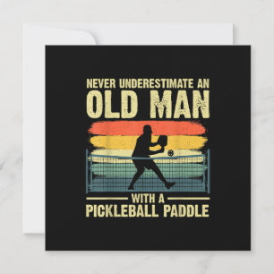 Cartão De Agradecimento Design De Bateria legal Para O Vovô Pickleball