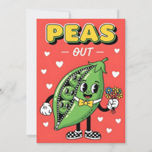 Cartão De Agradecimento Design de desenho animado de legumes divertido com