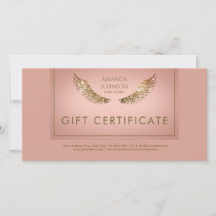 Cartão De Agradecimento Design de luxo, Ouros de Certificado de Presente