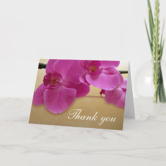 Cartão De Agradecimento Design de orquídea roxa